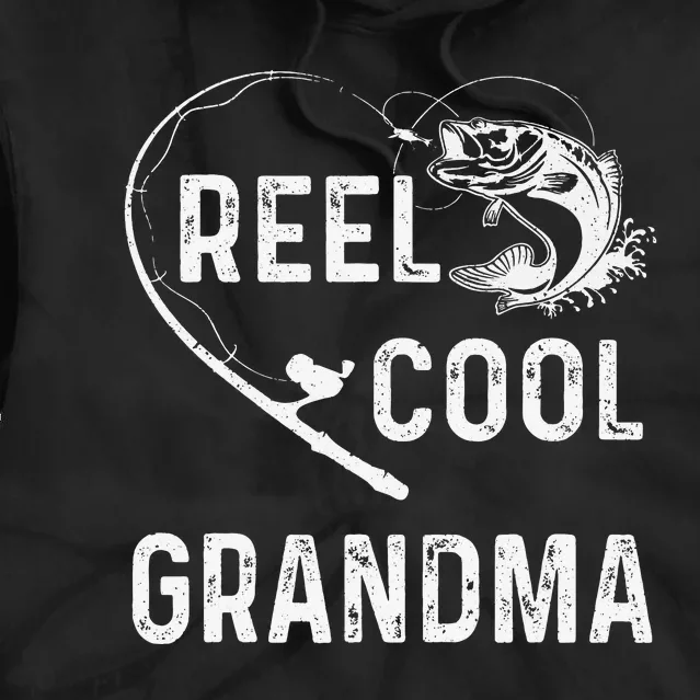 Reel Cool Grandma Retro Fishing Lover For Mothers Day Tie Dye Hoodie