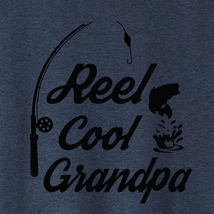 Reel Cool Grandpas Ideas For Fathers Day Birthday Gift Women's Crop Top Tee