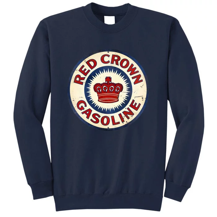 Red Crown Gas Vintage Sign Tall Sweatshirt