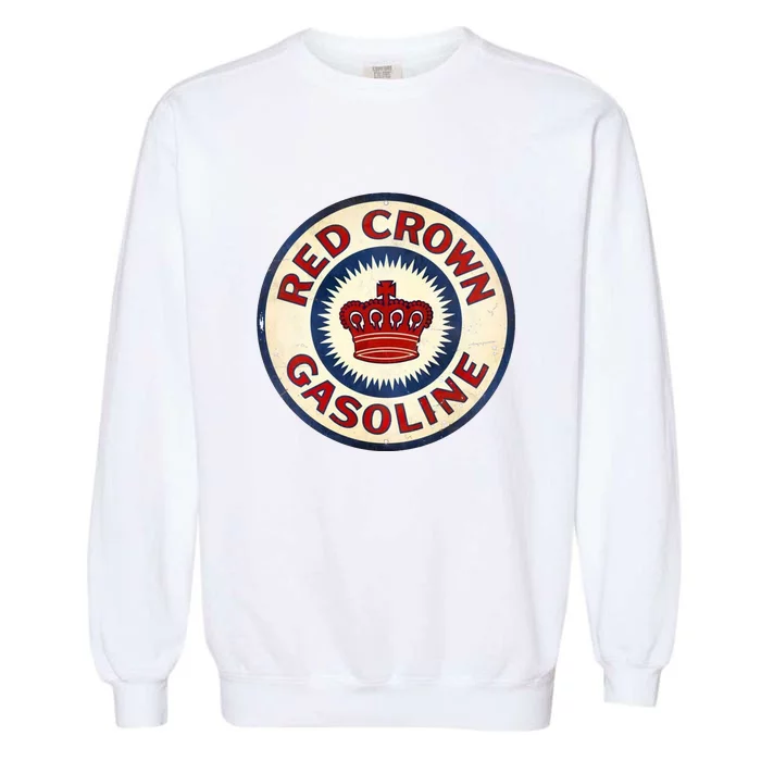 Red Crown Gas Vintage Sign Garment-Dyed Sweatshirt