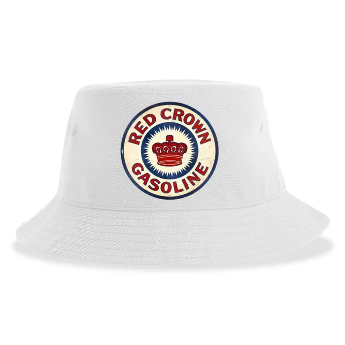 Red Crown Gas Vintage Sign Sustainable Bucket Hat