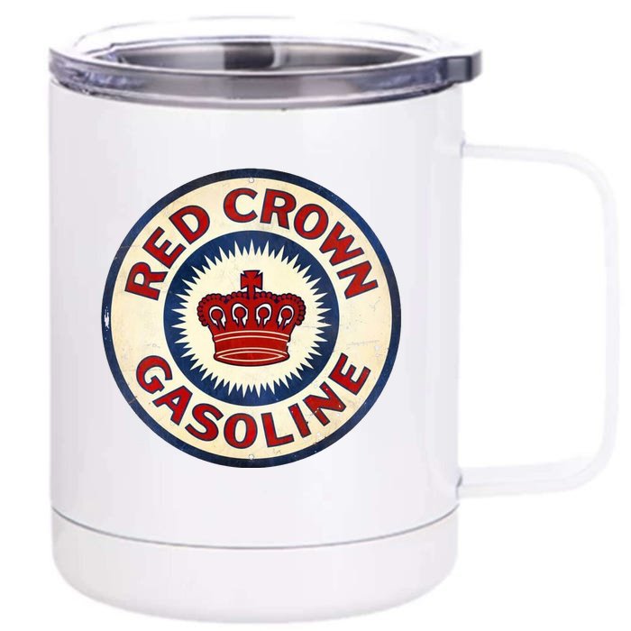 Red Crown Gas Vintage Sign Front & Back 12oz Stainless Steel Tumbler Cup