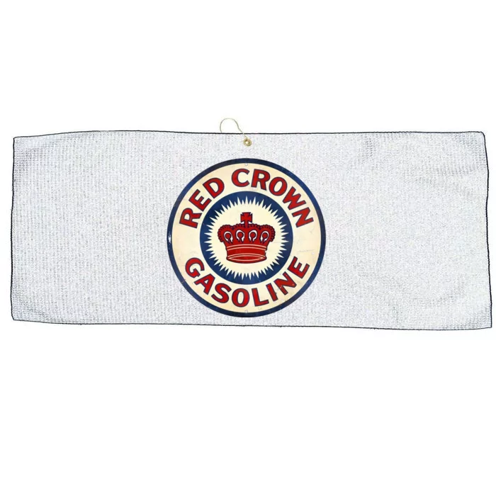 Red Crown Gas Vintage Sign Large Microfiber Waffle Golf Towel