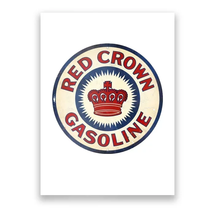 Red Crown Gas Vintage Sign Poster