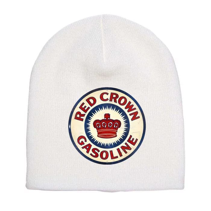 Red Crown Gas Vintage Sign Short Acrylic Beanie