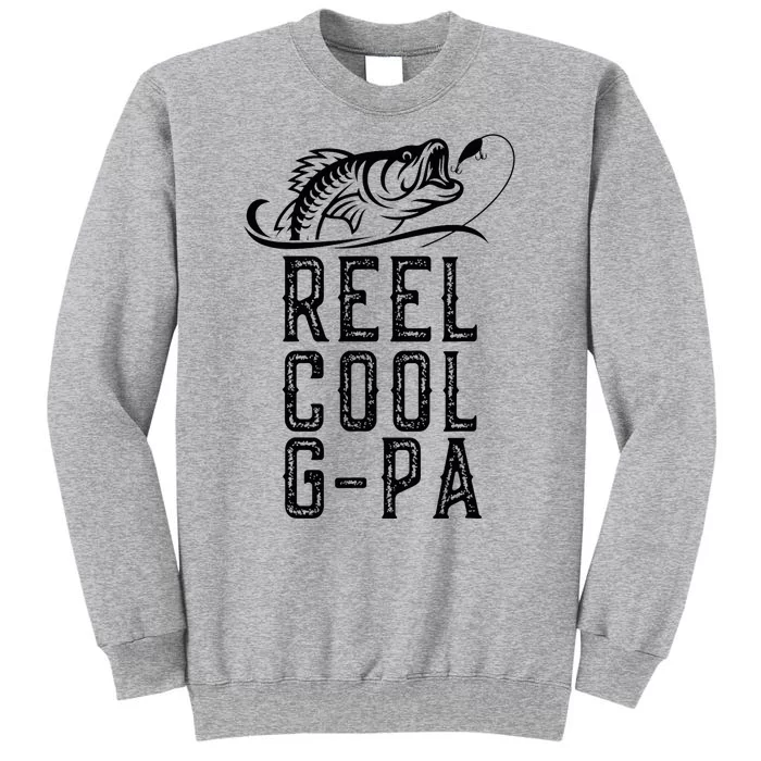 Reel Cool Gpa Funny Retro Fishing Tall Sweatshirt