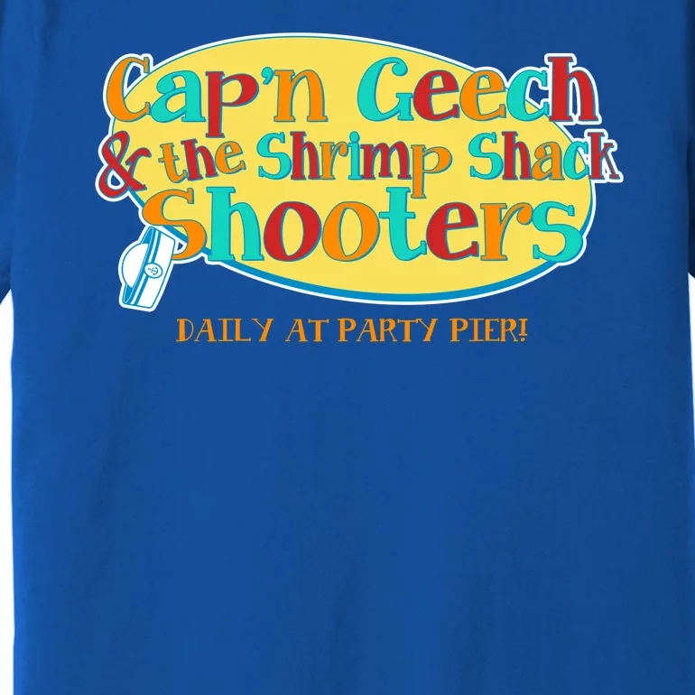 Retro Captain Geech And The Shrimp Shack Shooters Daily At Party Pier Premium T-Shirt