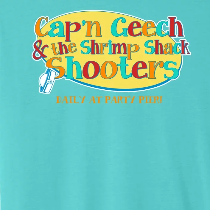 Retro Captain Geech And The Shrimp Shack Shooters Daily At Party Pier ChromaSoft Performance T-Shirt