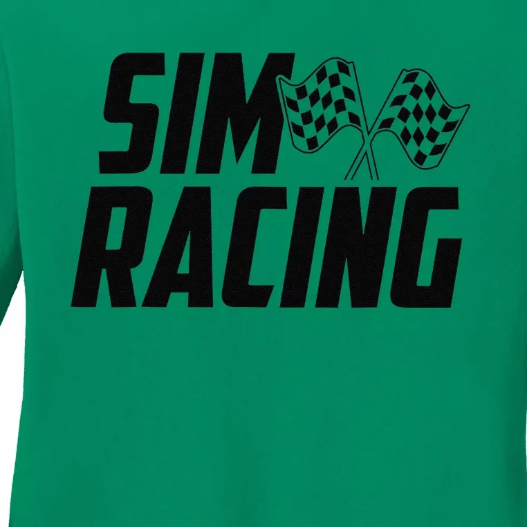 Race Car Gaming Racer Simulation Sim Racing Ladies Long Sleeve Shirt