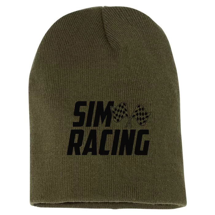 Race Car Gaming Racer Simulation Sim Racing Short Acrylic Beanie