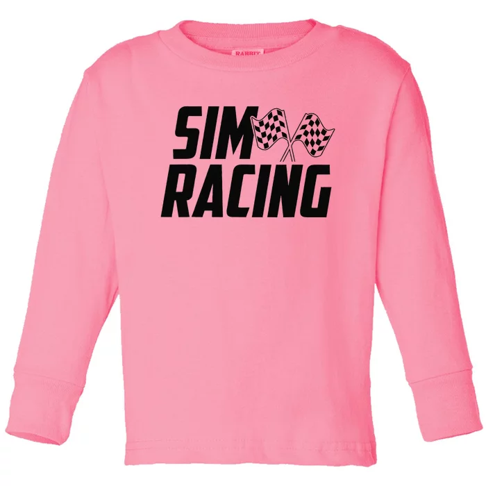 Race Car Gaming Racer Simulation Sim Racing Toddler Long Sleeve Shirt