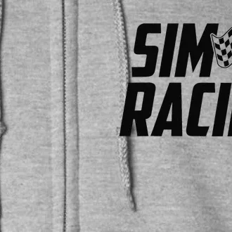 Race Car Gaming Racer Simulation Sim Racing Full Zip Hoodie