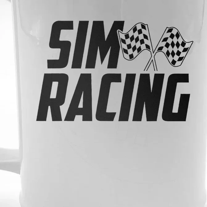 Race Car Gaming Racer Simulation Sim Racing Front & Back Beer Stein