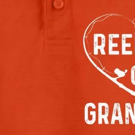 Reel Cool Grandma Retro Fishing Lover For Mothers Day Dry Zone Grid Performance Polo