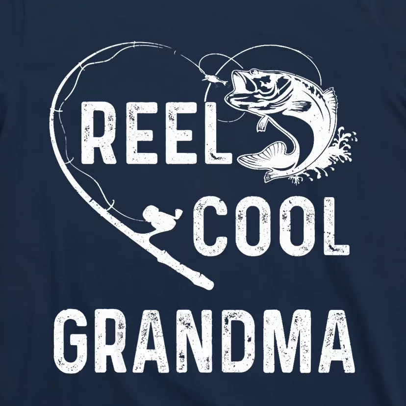 Reel Cool Grandma Retro Fishing Lover For Mothers Day T-Shirt