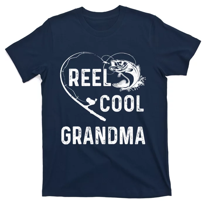 Reel Cool Grandma Retro Fishing Lover For Mothers Day T-Shirt