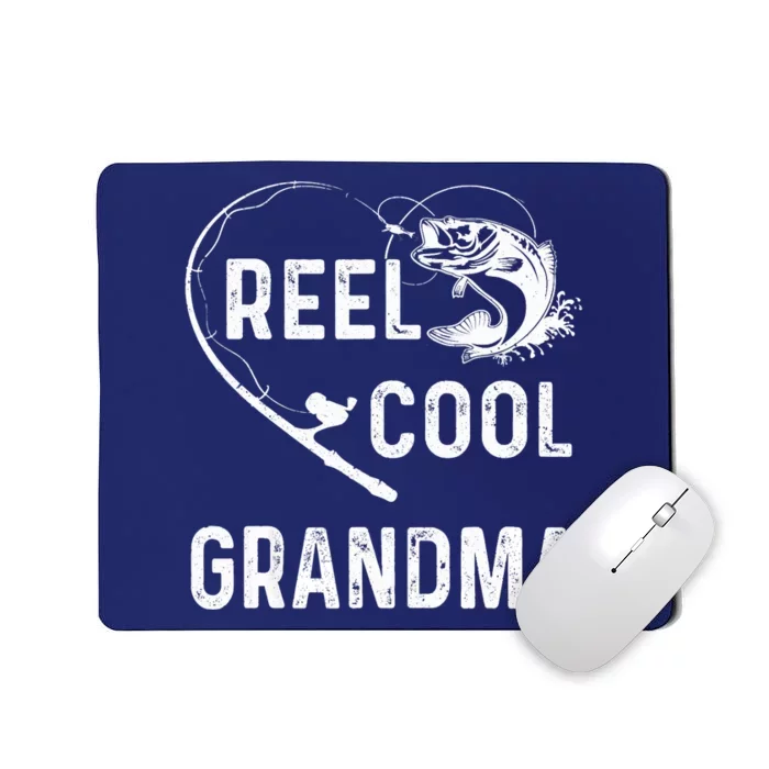 Reel Cool Grandma Retro Fishing Lover For Mothers Day Mousepad