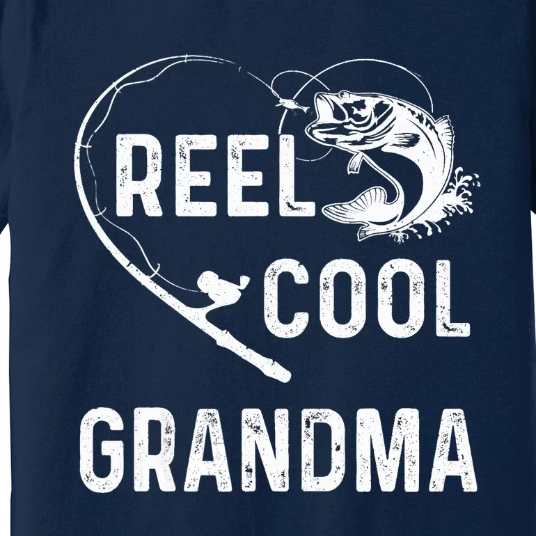 Reel Cool Grandma Retro Fishing Lover For Mothers Day Premium T-Shirt