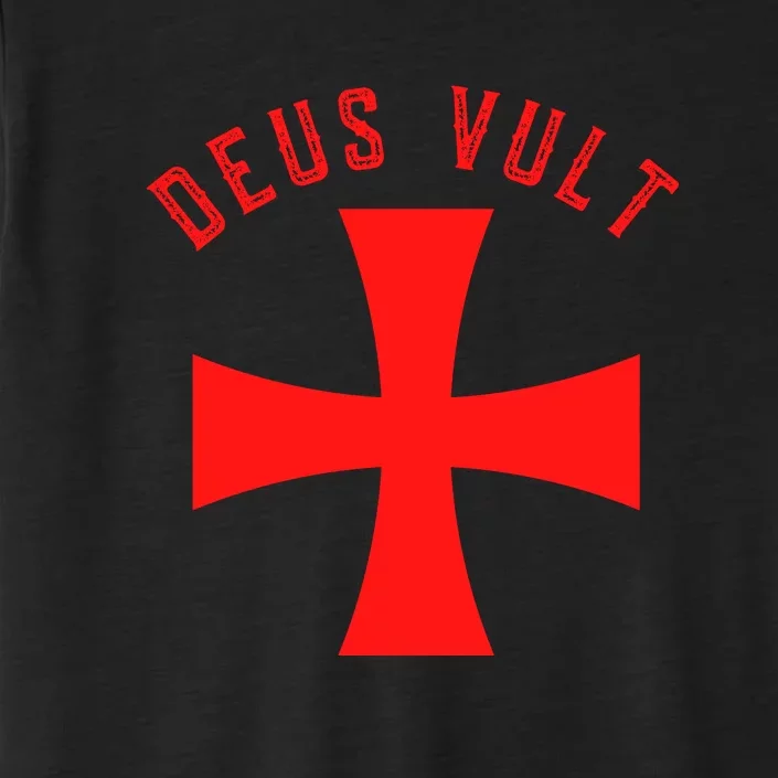 Roman Catholic Gift Deus Vult Crusader Cross ChromaSoft Performance T-Shirt