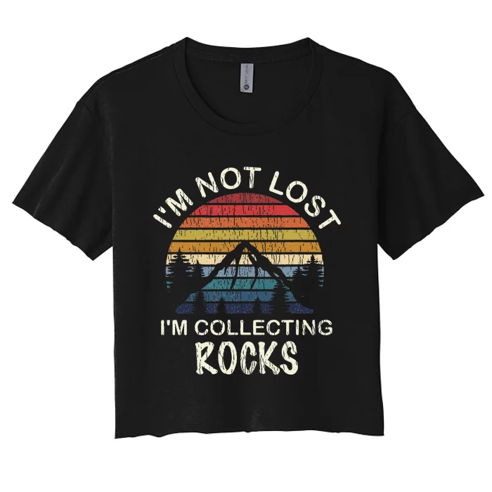 Rock Collecting Geologist Gifts Rock Collector Women's Crop Top Tee