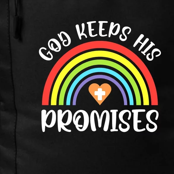 Rainbow Christian God Keeps His Promises Bible Noah Daily Commute Backpack