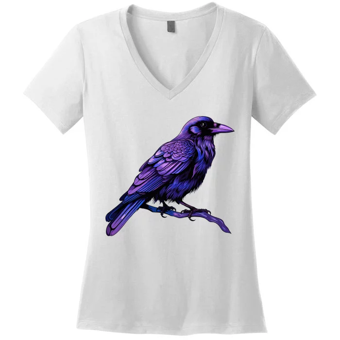 Raven Crow Graphic Women's V-Neck T-Shirt