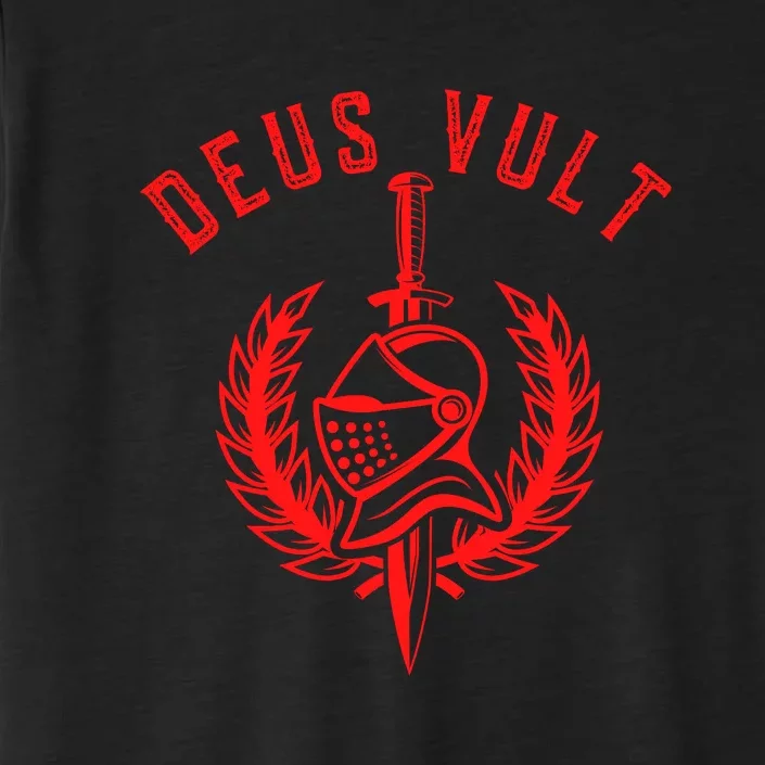 Roman Catholic Gift Deus Vult Crusader ChromaSoft Performance T-Shirt