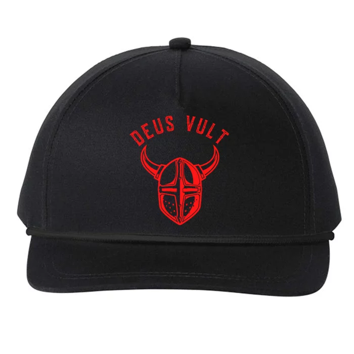 Roman Catholic Gift Deus Vult Crusader Snapback Five-Panel Rope Hat