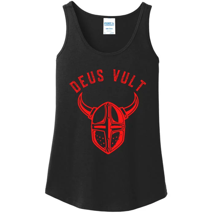 Roman Catholic Gift Deus Vult Crusader Ladies Essential Tank