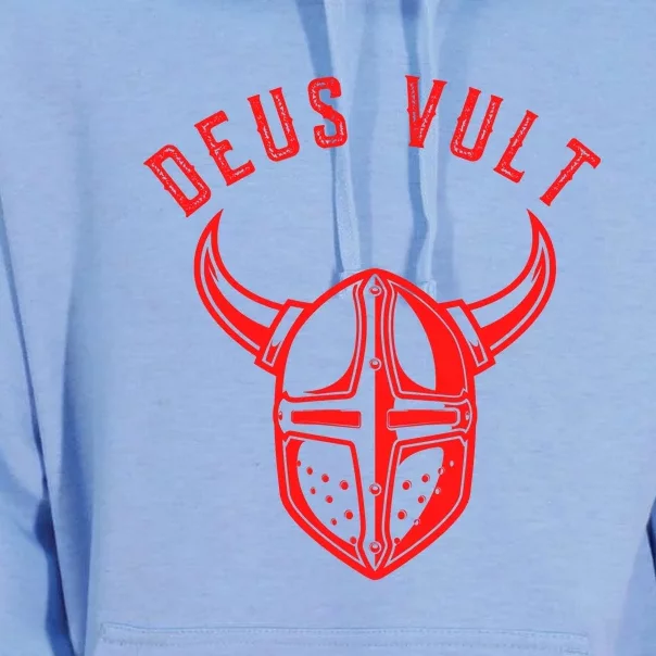 Roman Catholic Gift Deus Vult Crusader Unisex Surf Hoodie