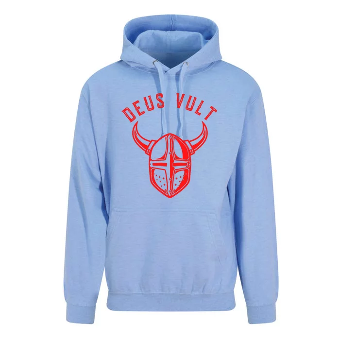 Roman Catholic Gift Deus Vult Crusader Unisex Surf Hoodie