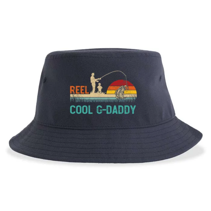 Reel Cool G-Daddy Vintage Retro Fishing Father's Day Sustainable Bucket Hat