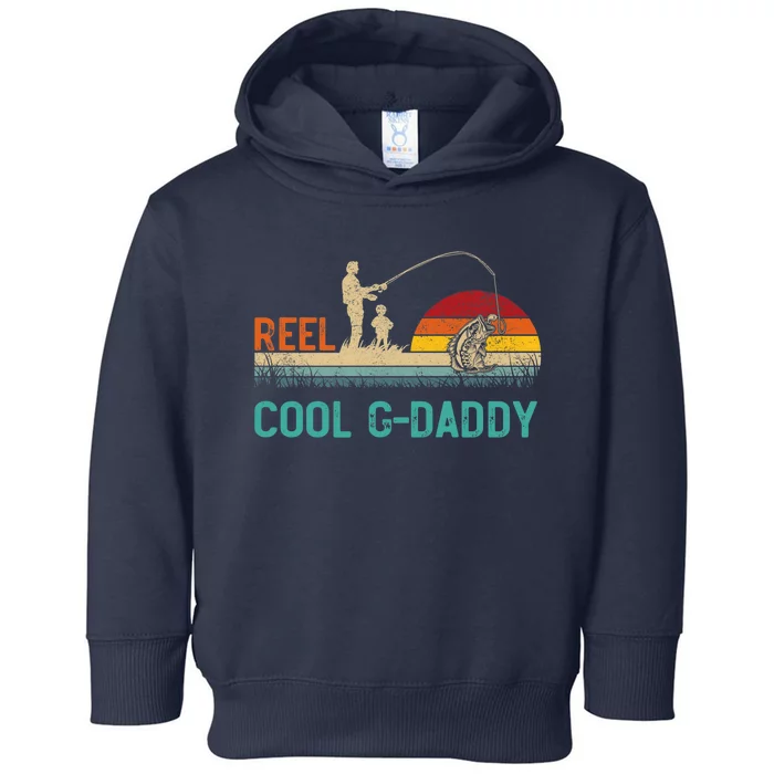 Reel Cool G-Daddy Vintage Retro Fishing Father's Day Toddler Hoodie