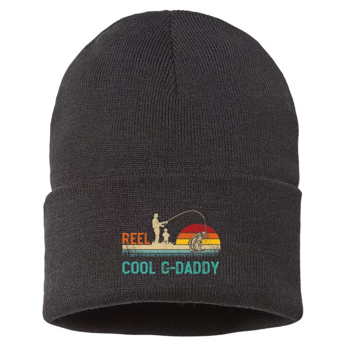 Reel Cool GDaddy Vintage Retro Fishing Father's Day Sustainable Knit Beanie