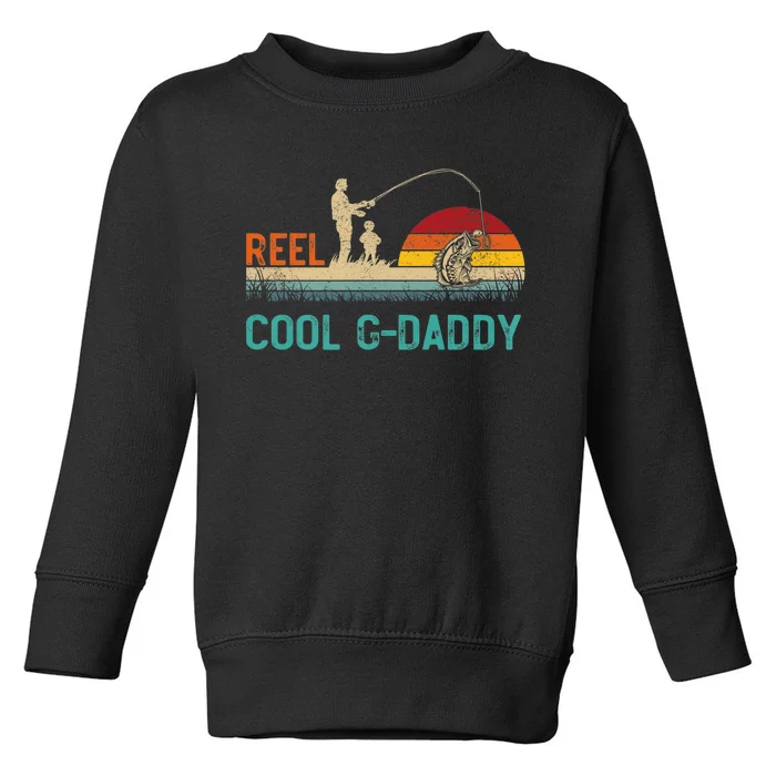 Reel Cool GDaddy Vintage Retro Fishing Father's Day Toddler Sweatshirt