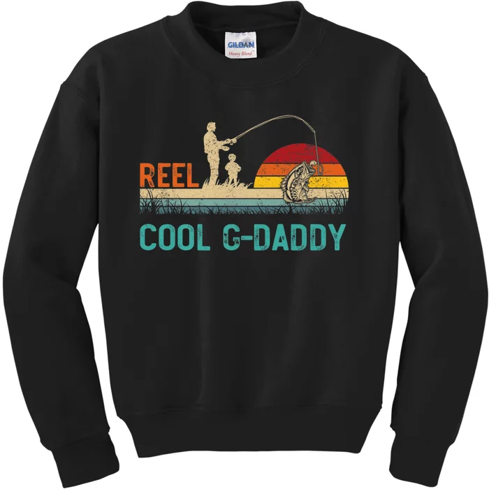 Reel Cool GDaddy Vintage Retro Fishing Father's Day Kids Sweatshirt