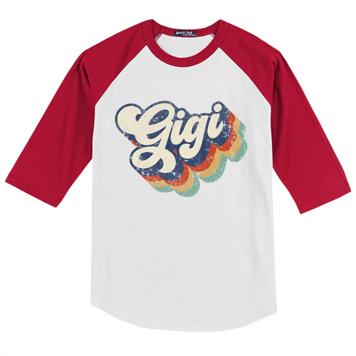 Retro Cute Gigi For Grandma Best Gigi Ever Mothers Day Kids Colorblock Raglan Jersey