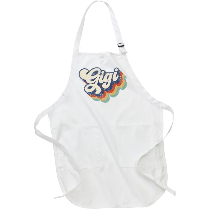 Retro Cute Gigi For Grandma Best Gigi Ever Mothers Day Full-Length Apron With Pocket