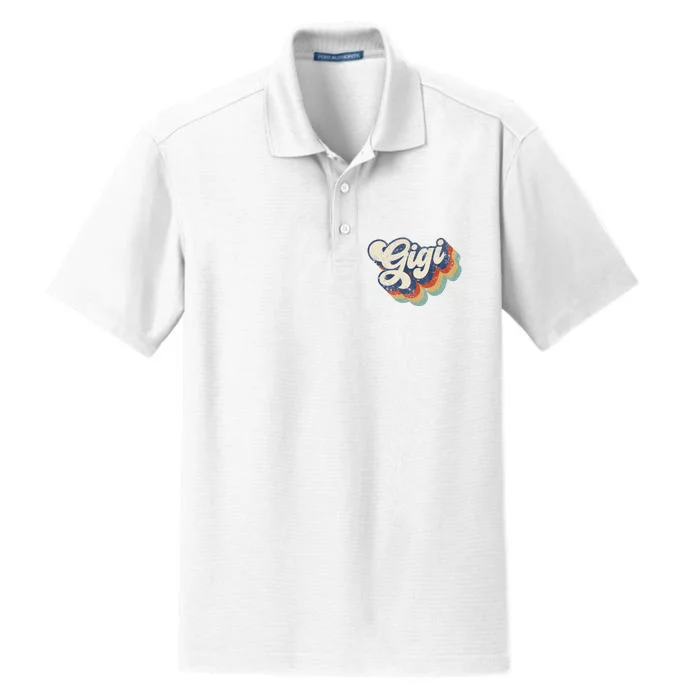 Retro Cute Gigi For Grandma Best Gigi Ever Mothers Day Dry Zone Grid Performance Polo