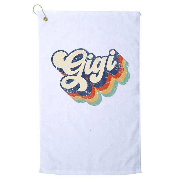 Retro Cute Gigi For Grandma Best Gigi Ever Mothers Day Platinum Collection Golf Towel