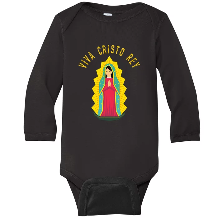 Roman Catholic Gift Our Lady Of Guadalupe Baby Long Sleeve Bodysuit