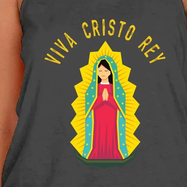 Roman Catholic Gift Our Lady Of Guadalupe Women's Knotted Racerback Tank