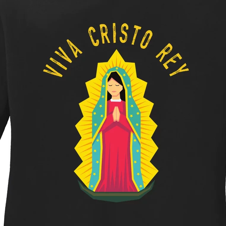 Roman Catholic Gift Our Lady Of Guadalupe Ladies Long Sleeve Shirt