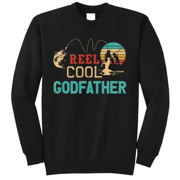 Reel Cool Godfather vintage funny fishing rod gift Tall Sweatshirt