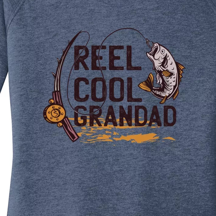 Reel Cool Grandpa Fishing Grandad Father's Day Gift Women's Perfect Tri Tunic Long Sleeve Shirt