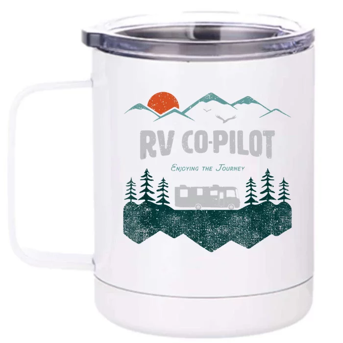 Rv Cocool Giftpilot Camping Gift Motorhome Travel Vacation Gift Front & Back 12oz Stainless Steel Tumbler Cup