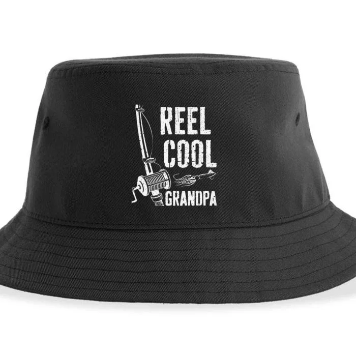 Reel Cool Grandpa Fishing Father's Day Sustainable Bucket Hat