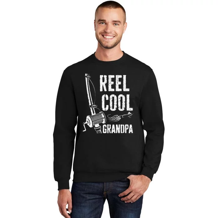 Reel Cool Grandpa Fishing Father's Day Tall Sweatshirt