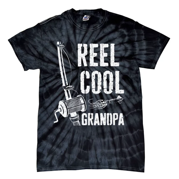 Reel Cool Grandpa Fishing Father's Day Tie-Dye T-Shirt