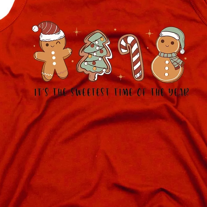 Retro Christmas Gingerbread Cookie Sweetest Time Of The Year Tank Top